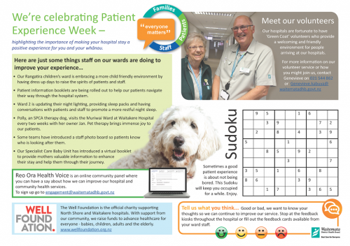 Patient Experience Week - Meal Tray Mat